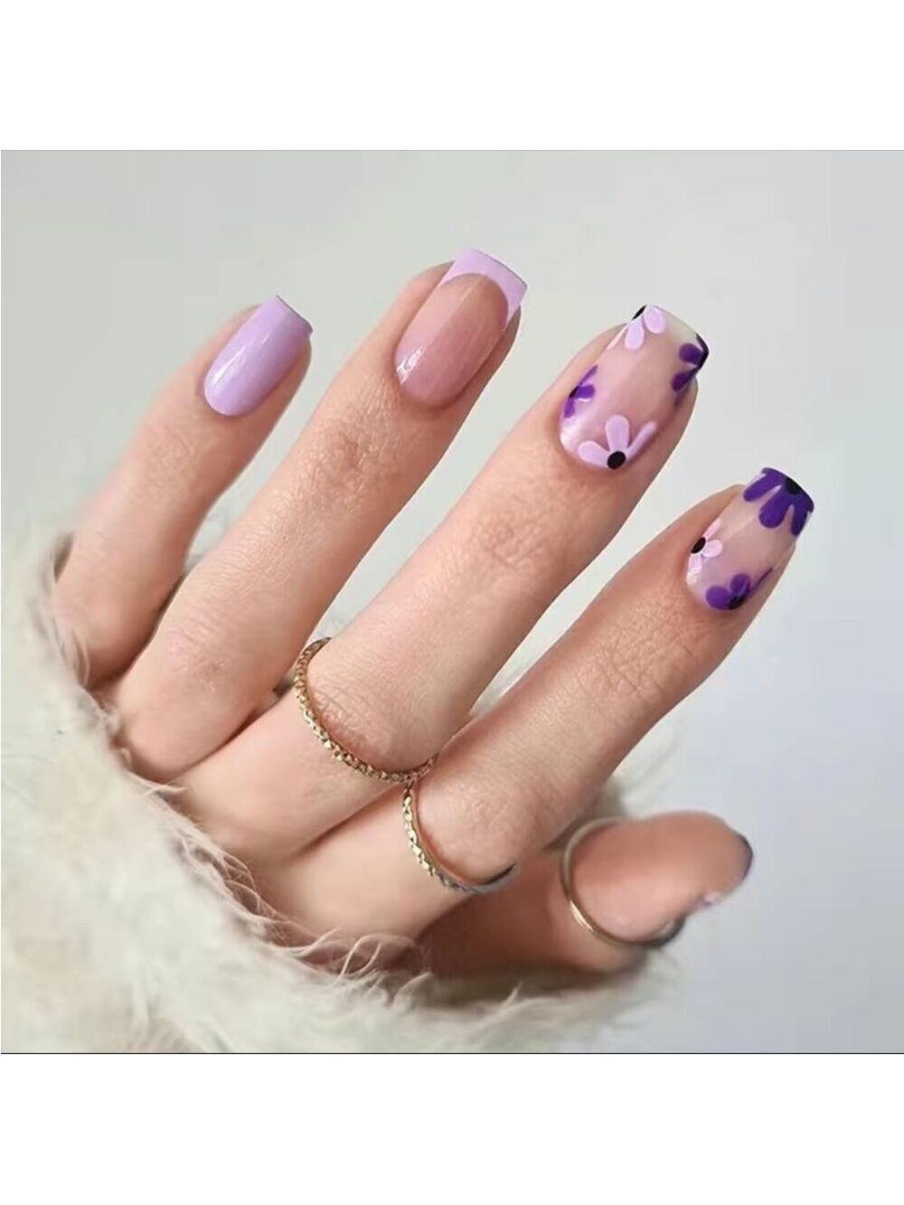 Retro Purple - Nail Junkie - full artificial nail set